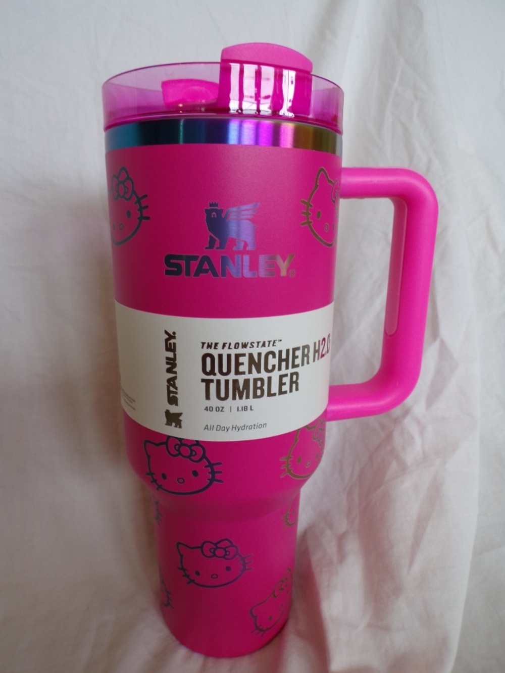 Stanley Quencher H2.0 FlowState Hello Kitty 40oz Pink Tumbler NIB Sanrio - Picture 4 of 7